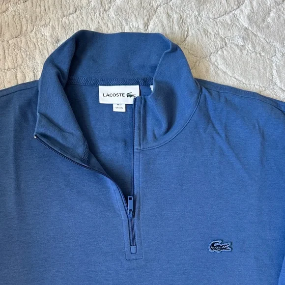 Lacoste Men's Navy Zip-Up Sweater